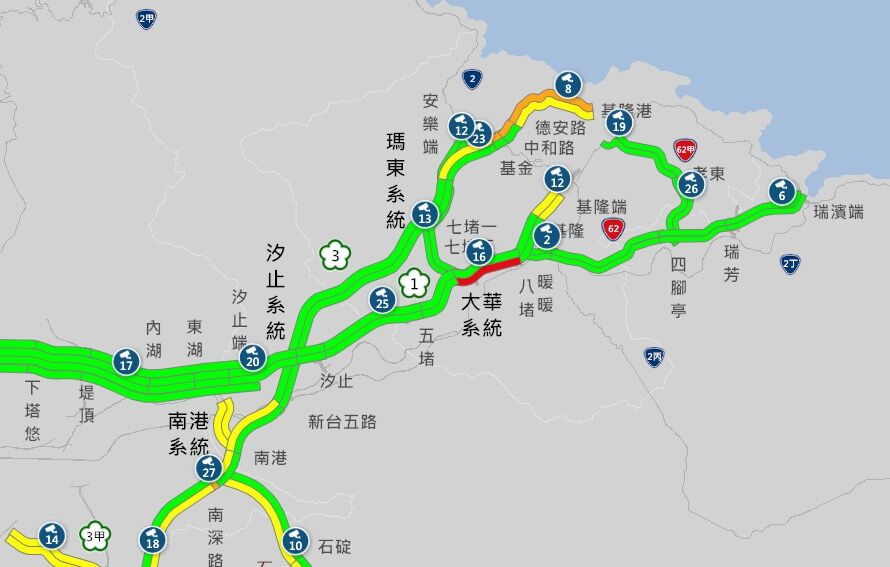 ▲▼國1北向2.5K公里處貨車翻覆。（圖／翻攝1968）