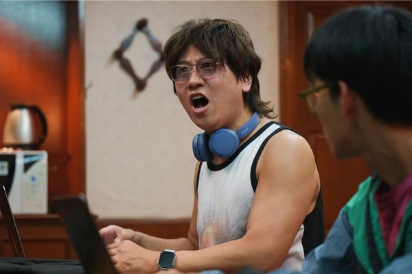 ▲《瘋狂獨角獸》導演諾塔彭布恩普拉可，率主演群納塔拉諾帕盧塔亞朋（Ice）、葉芷妤、帕朗羅克西爾普接受台灣媒體訪問。（圖／Netflix提供）