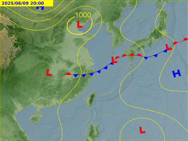 ▲▼地面天氣圖。（圖／氣象署）