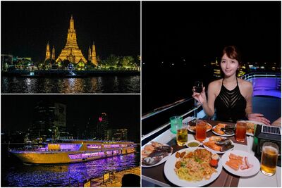 曼谷「Buffet船」夜遊湄南河！