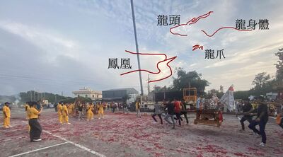 天空瑞相畫面曝!桃園福興宮祈安大遶境 祥龍+鳳凰凌飛相伴