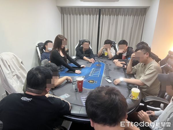 ▲林男重操舊業經營德州撲克賭場，由女友上陣擔任荷官。（圖／記者陸運陞翻攝）