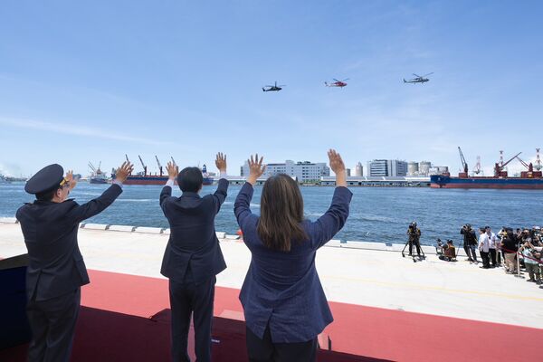 ▲▼總統賴清德視導「海安12號」演習。（圖／總統府提供）