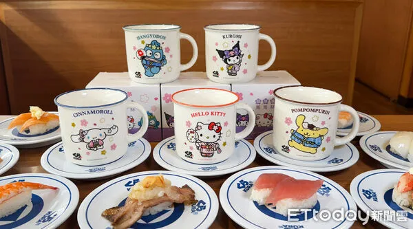 ▲藏壽司x三麗鷗家族聯名活動再推出全新滿額贈「琺瑯風馬克杯」。（圖／記者黃士原攝）