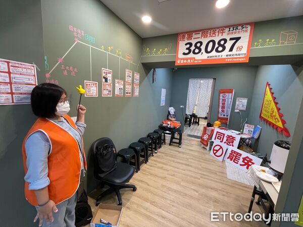 ▲公民團體「雲林拔釘」今日上午舉行罷免總部揭牌記者會。（圖／記者游瓊華翻攝）