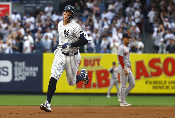 ▲洋基隊長賈吉（Aaron Judge）今天上演單場雙響砲。（圖／達志影像／美聯社）