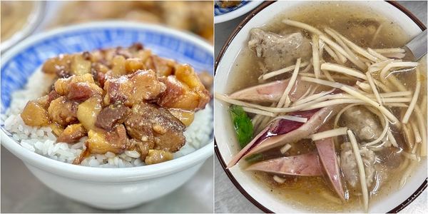 ▲▼江子翠潘古早味滷肉飯！手切魯肉飯油甜滑口、肉羹湯料多湯鮮。（圖／部落客小虎提供）