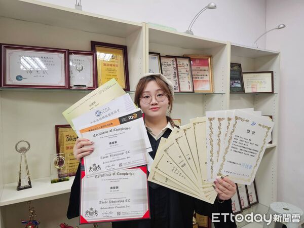 ▲崑山科大高鑀娳以實務專案展現跨域實力，勇奪智育與群育獎。（記者林東良翻攝，下同）