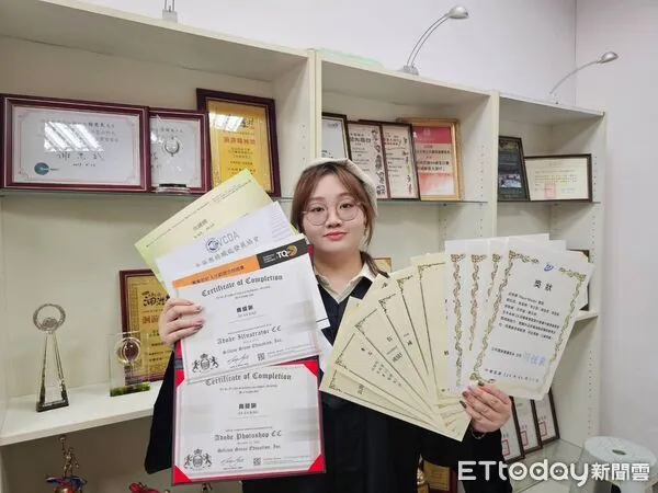 ▲崑山科大高鑀娳以實務專案展現跨域實力，勇奪智育與群育獎。（記者林東良翻攝，下同）