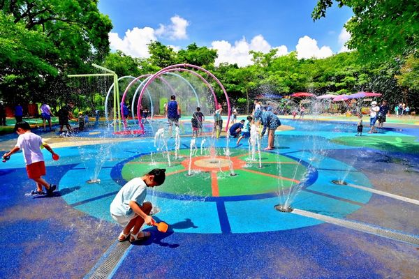 ▲▼潭雅神綠園道戲水區。（圖／台中市政府提供）