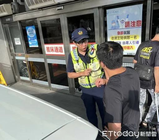 ▲台南市警五分局和緯派出所員警迅速出動協助孕婦就醫，鳴笛開道搶救孕婦緊急生產危機。（圖／記者林東良翻攝，下同）