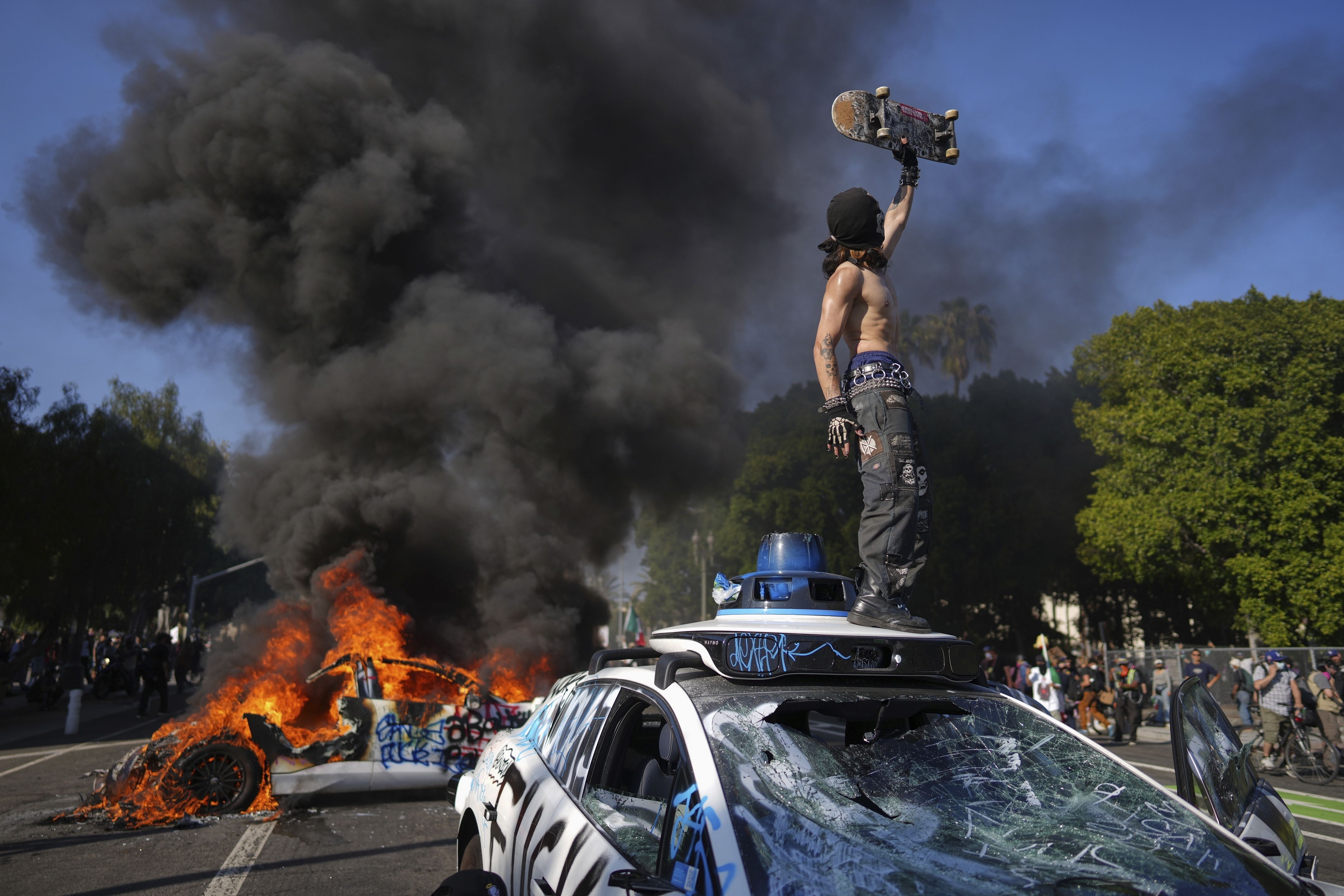 ▲美國洛杉磯示威。（圖／達志影像／美聯社）