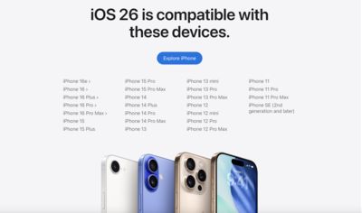 iOS 26正式登場!蘋果公布支援機型 多款舊iPhone確定出局
