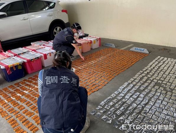 ▲法務部調查局破獲位於高雄杉林的芭樂果園製毒工廠，查扣大量毒品原料與設備。（記者林東良翻攝，下同）