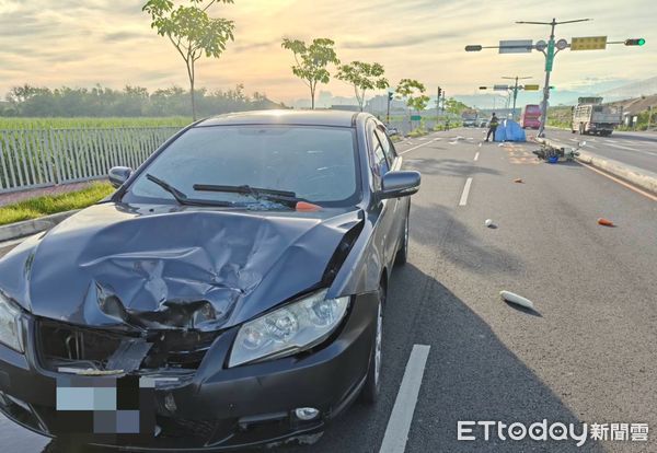 ▲▼雲林縣北港鎮164線有70歲蔡姓婦女騎著機車遭撞身亡。（圖／記者游瓊華翻攝）
