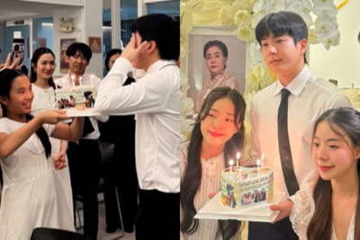 靈堂過生日!《模犯生》查農淚崩 大16歲女友攜女送暖「蛋糕藏洋蔥」惹哭人