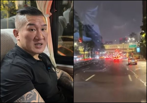 ▲▼館長直播「上海路平」以為日本　PTT鄉民嘆：台灣馬路真的狗幹爛。（圖／翻攝館長惡名昭彰YouTube）