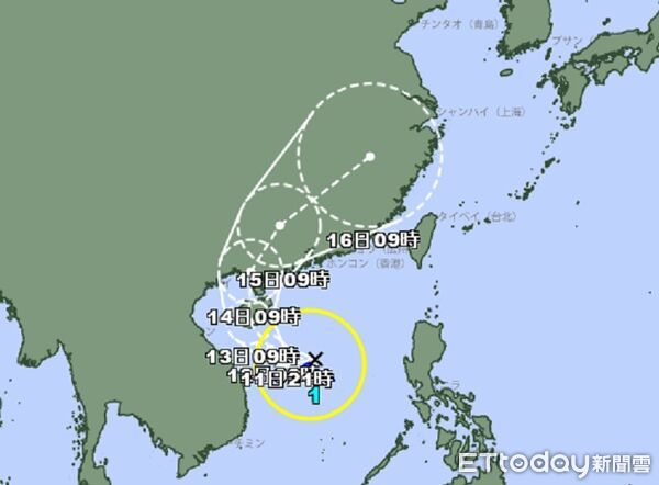 ▲▼             蝴蝶颱風生成。（圖／取自日本氣象廳網站）