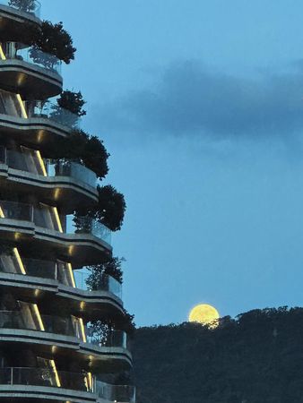 ▲▼田馥甄拍月亮拍到奇景，網友形容「好像飛龍在天」。（圖／翻攝自臉書）