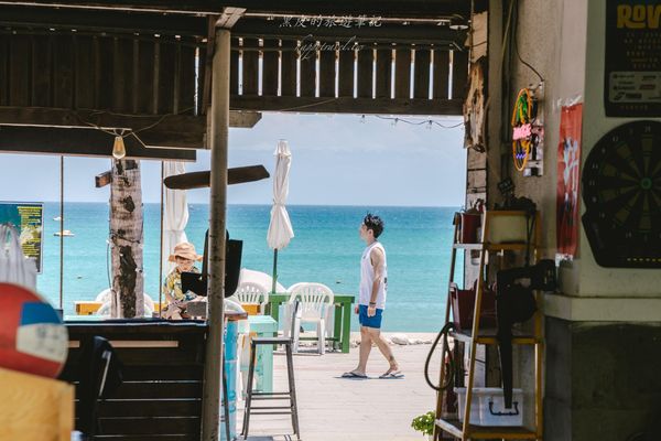 ▲▼南灣沙灘。（圖／部落客黑皮的旅遊筆記授權提供）