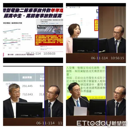 ▲全國到底有幾輛？微型電動二輪車管理亂象叢生，立委轟事故率飆高要求交通部限期改善。（圖／翻攝立法院隨選視訊）