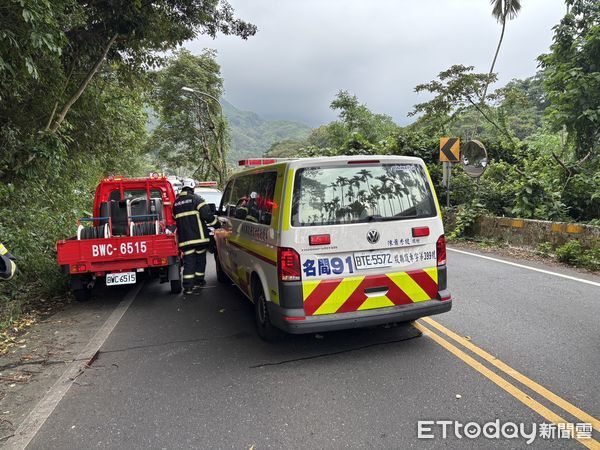 ▲潘姓男子酒駕往鹿谷鄉溪頭方向行駛，失控駛入對向車道與一台廂型車相撞，釀成多人輕重傷。（圖／記者高堂堯翻攝）