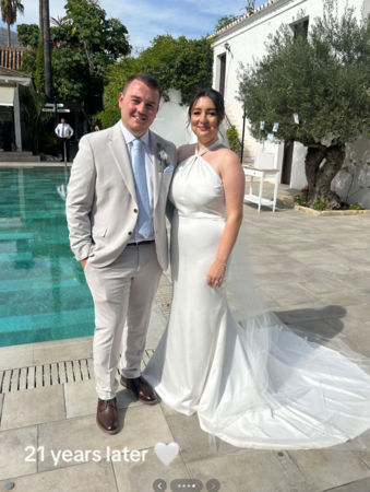 ▲▼情侶交往7年才發現「幼兒園時坐旁邊」翻攝自TikTok）