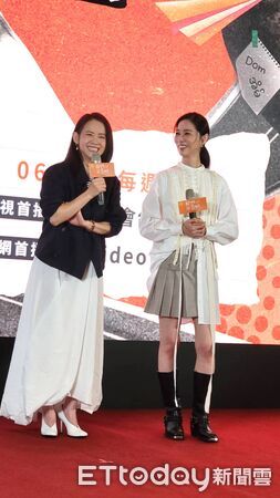 ▲曾寶儀(左)與謝盈萱。（圖／記者葉文正攝）
