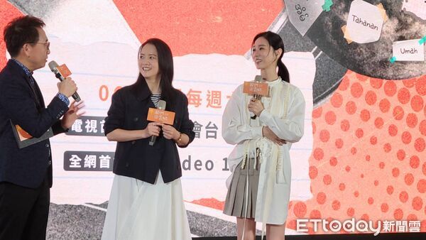 ▲曾寶儀(左)與謝盈萱。（圖／記者葉文正攝）