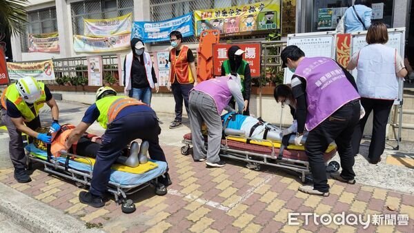 ▲金門縣今天實施城鎮韌性演習。（圖／記者林名揚翻攝）