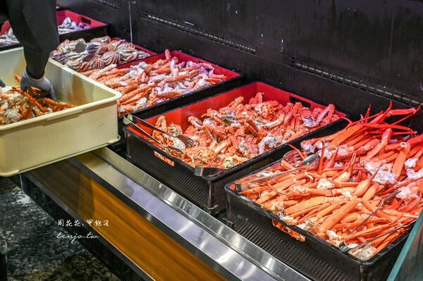 ▲▼「Japanese Buffet Dining DEN 伝」北海道三大蟹吃到飽！狸小路薄野美食推薦。（圖／部落客周花花提供）