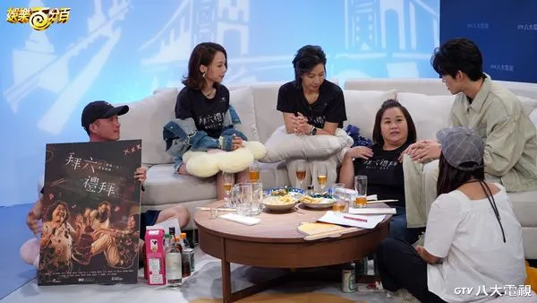 ▲《拜六禮拜》主演(左起)孫淑媚、丁寧、鍾欣凌、王品澔宣傳精彩內容於本週日(15日)下午1點在八大電視《娛樂百分百》YouTube頻道上架。（圖／記者葉文正攝）