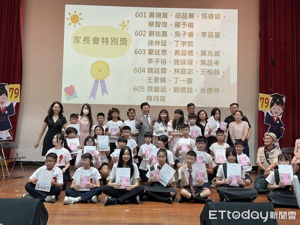 ▲台南市永福國小第79屆畢業典禮中，全數參與潛能開發班（特教資源班）和特教巡迴班學習計劃的永福小朋友，都以自身努力獲得畢業典禮獎項。（圖／記者林東良翻攝，下同）
