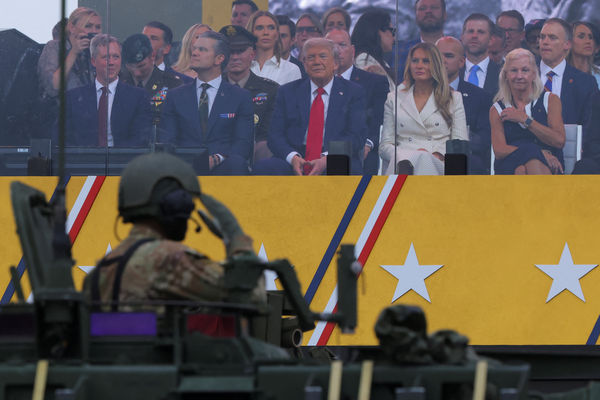 ▲▼ 川普主持美國陸軍成立250周年閱兵。（圖／路透）