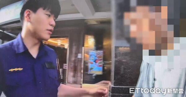 ▲大安警方到場協處情侶打架案件，意外逮捕勸架的賴姓通緝犯。（圖／記者張君豪翻攝）