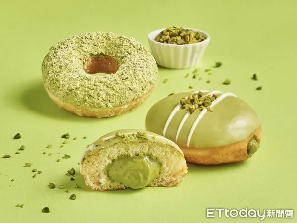 ▲▼Krispy Kreme推出開心果系列甜甜圈。（圖／Krispy Kreme提供）