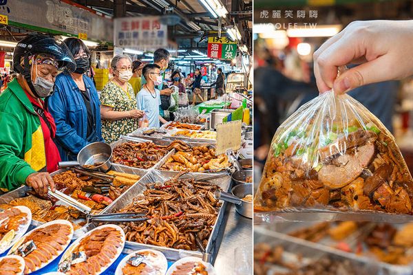 ▲▼「888燻茶鵝滷味」高雄天天新黃昏市場必吃！一開攤人潮絡繹不絕，招牌燻茶鵝與過30種滷味任你挑。（圖／部落客虎麗提供）