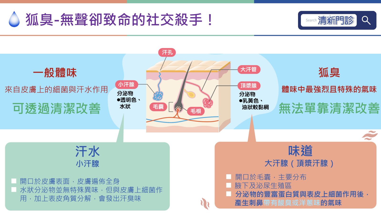 ▲▼狐臭和一般體味差異。（圖／黃耀立醫師提供）