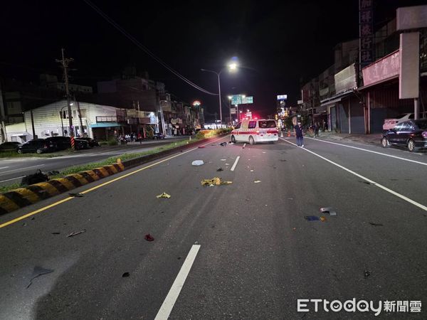 ▲▼高雄死亡車禍！機車、自小客車相撞　男騎士傷重不治。（圖／記者吳世龍翻攝）