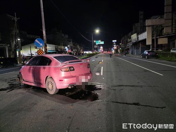 ▲▼高雄死亡車禍！機車、自小客車相撞　男騎士傷重不治。（圖／記者吳世龍翻攝）