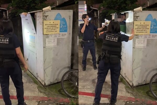 舊衣回收箱「爬出一個人」！路人見詭異晃動嚇壞：哇靠