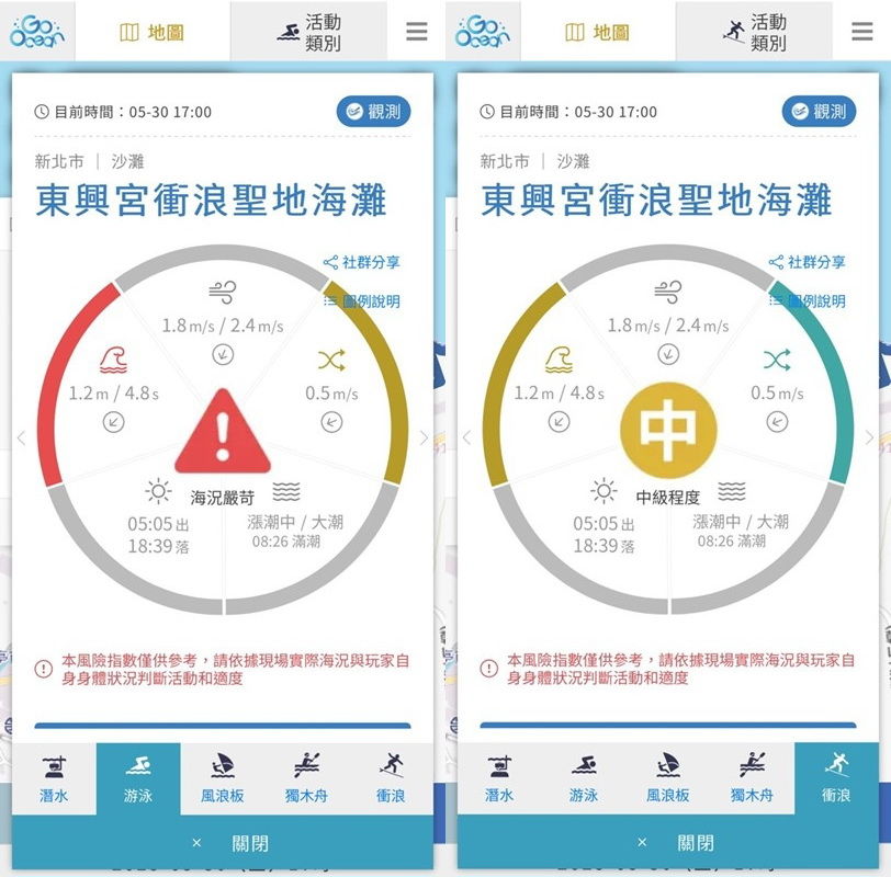 ▲海巡北部分署籲用「Go Ocean」掌握海象。（圖／記者郭世賢翻攝）