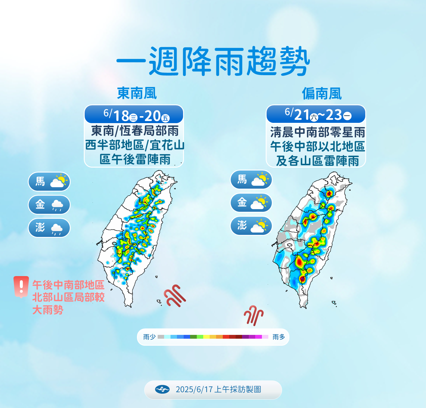 ▲▼未來一周天氣。（圖／氣象署提供）