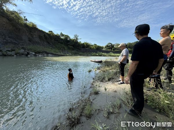 ▲台南市玉井區後堀溪發生溺水事故，消防人員歷時逾24小時終於尋獲遺體。（圖／民眾提供，下同）