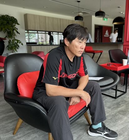 ▲中職測試會統一獅總教練林岳平、台鋼總教練洪一中、兄弟總教練平野惠一、富邦悍將總教練陳金鋒、味全龍總教練葉君璋。（圖／中職提供）