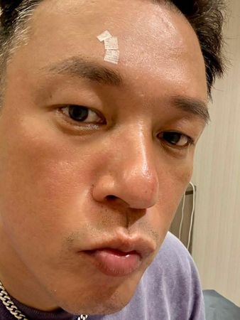▲白吉勝感謝劇組迅速安排送醫。（圖／翻攝自Facebook／白吉勝&徐小可 Love 白宮這一家 Pai’s Family）