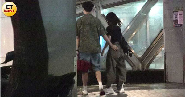 雨中浪漫情1／男友貼心撐「一支小雨傘」　張若凡被拍臀狂放閃