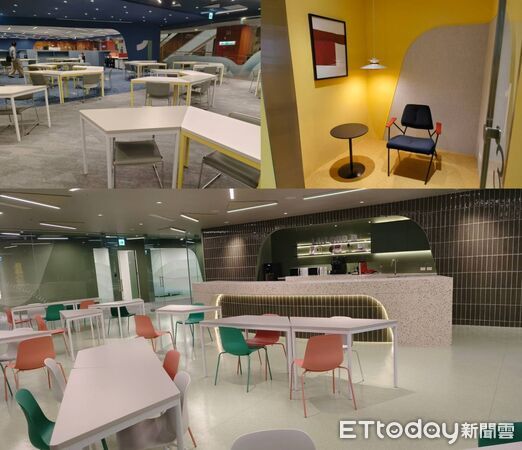 ▲個人辦公桌、電話亭、用餐區。（圖／記者張佩芬攝）