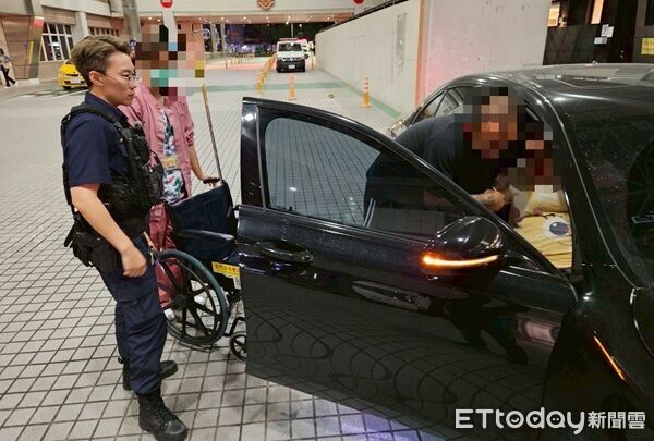 ▲▼巡警火速開道迅速將產婦送至醫院平安順產。（圖／龜山警分局提供）