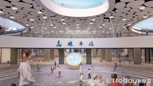 ▲▼台鐵高雄站公共藝術作品「看時間」。（圖／鐵道局提供）